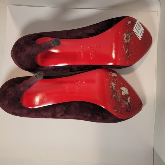 Christian Louboutin purple suede pumps size 40 used from the realreal - Picture 13 of 17